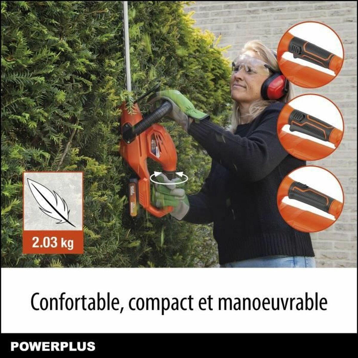 Тример за жив плет Powerplus 20 V